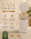 Caja de cartón con acabado suave al tacto , textura afelpada